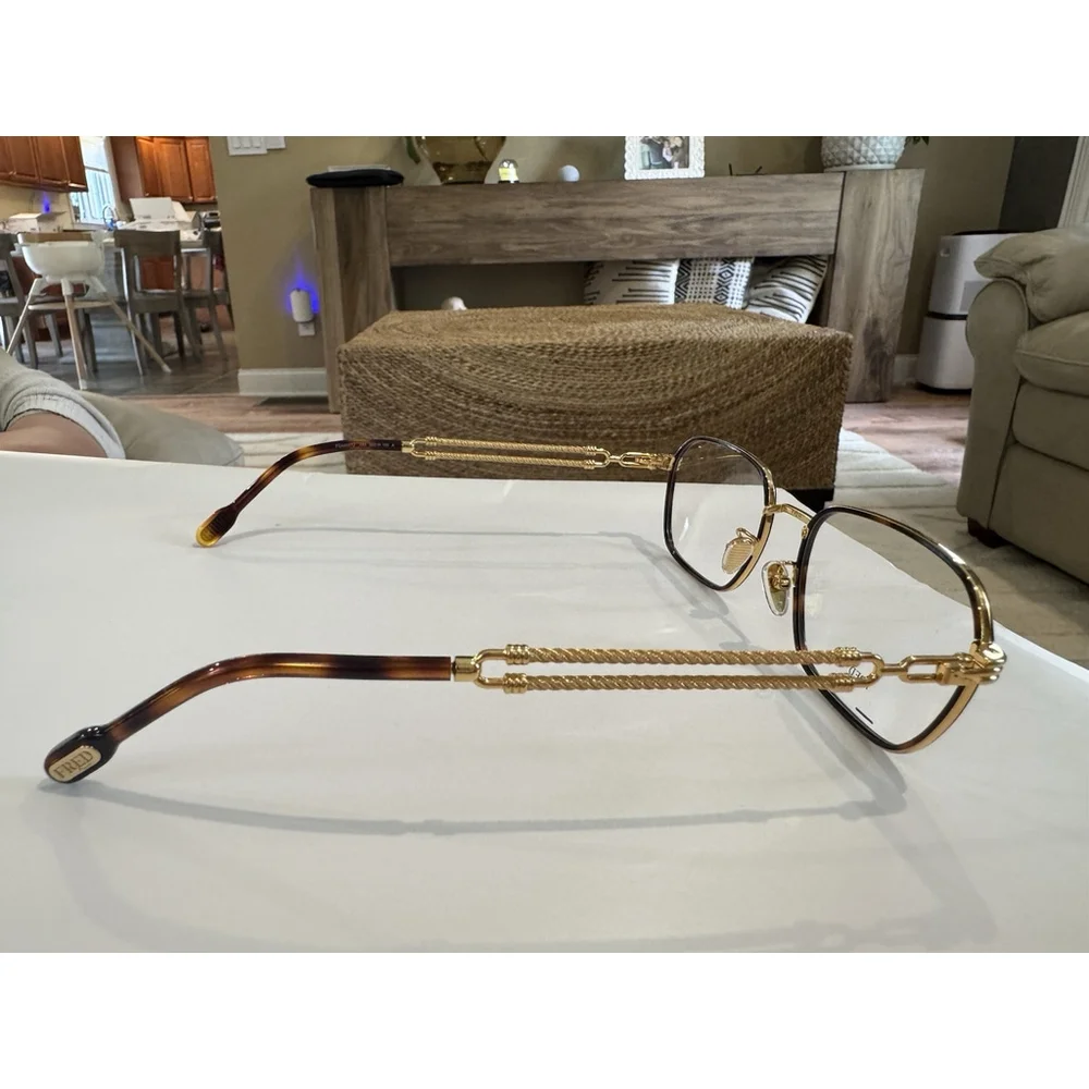 NEW FRED FG 50037U 053 GOLD TORTOISE AUTHENTIC EYEGLASSES FRAMES 56-19